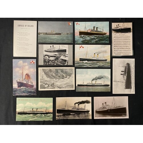 OCEAN LINER: S.S. Empress of Ireland real photo and other po...