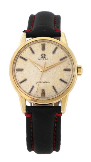 Omega A wristwatch of steel and gold-capped steel. Model Seamaster, ref. 14390–2SC....
