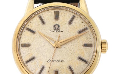 Omega A wristwatch of steel and gold-capped steel. Model Seamaster, ref. 14390–2SC....