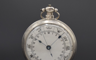 Open face pocket watch for the Chinese market, construction method...