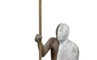 Otto, Waldemar. 1929 Petrikau/Poland - 2020 Worpswede. Man with Measure II. 1997. bronze, rust brown