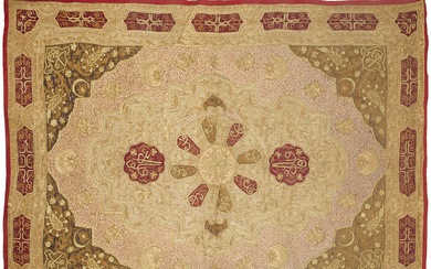 Ottoman metallic thread & silk embroidery