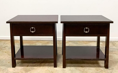PAIR,THOMAS O'BRIEN FOR HICKORY SIDE TABLES