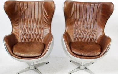 Pair of Aviation Arne Jacobsen manner Chairs