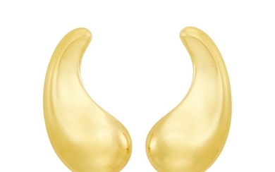 Pair of Gold 'Comma' Earclips, Tiffany & Co., Elsa Peretti