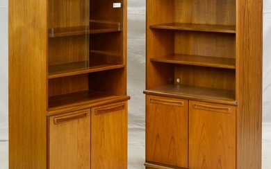 Pair of Teak Mid Century Modern Bookcases