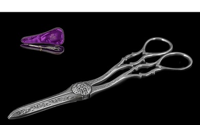Pair of Victorian Silver Grape Scissors, fully hallmarked Bi...