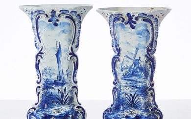 Pair of vases. 19th century