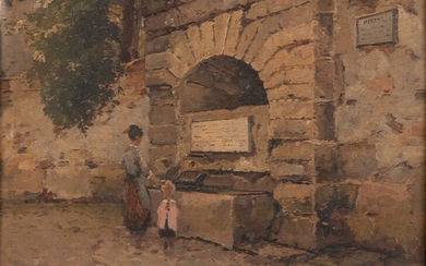 Paul LECOMTE (1842-1920) La fontaine Huile... - Lot 57 - L'Huillier & Associés
