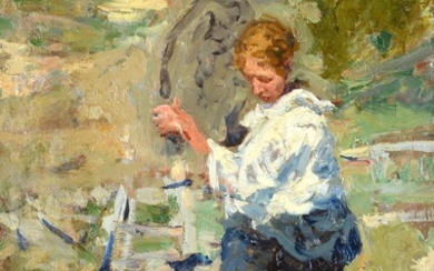 Peasant woman, Leonardo Bazzaro (Milano, 1853 - 1937)
