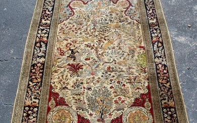 Persian silk rug 7'1" x 4'6"