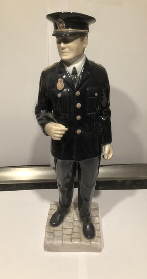 SOLD. "Policeman" porcelain figurine, decorated in underglaze colours. 2436. B&G. H. 31 cm. – Bruun Rasmussen Auctioneers of Fine Art