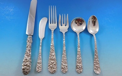 Princess by Stieff Sterling Silver Flatware Set for 12 Service Repousse