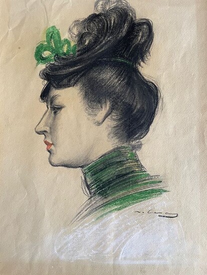 Ramon Casas y Carbo (1866 - 1932) - Elegant Lady