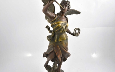 Reproduction bronzed patinated figure.