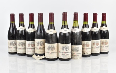 Réunion de 10 bouteilles de GEVREY-CHAMBERTIN Vieilles Vignes du Domaine HERESZTYN : - 2 bouteilles...