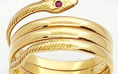 Ring Yellow gold Ruby