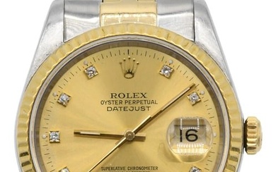 Rolex Datejust, Reference 16233G, 18K Gold & Stainless Steel Wristwatch, Circa 1989