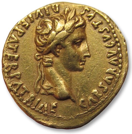 Roman Empire. Augustus (27 BC-AD 14). Gold Aureus,Lugdunum (Lyon) mint 2 BC - AD 4 - depicting the Emperor's grandsons Gaius & Lucius