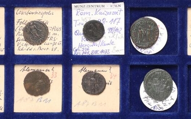 Roman Empire, collection of coins from, among others, Gallienus, Quintillus, Maximinus II,...