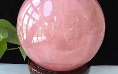 Rose quartz (pink variety of quartz) Sphere - 20×20×20 cm - 11000 g