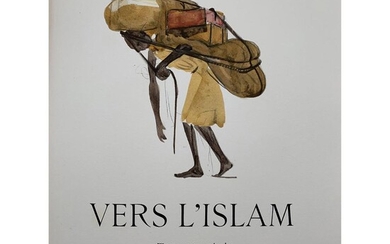 SANDOZ (Édouard Marcel). "Vers l'Islam". Texte et croquis. Paris, Pierre Bricage, 1957. In-4 (24 x 29 cm), illustré de 100 aq...