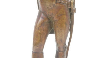 SMALL BRONZE FIGURE OF NAPOLEON, PROBABLY FRENCH, LATE 19TH CENTURY Overall height: 9 1/2 x 2 1/2 x 2 1/2 in. (24.1 x 6.4 x 6.4 cm.)