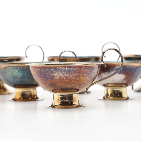 SOUP CUPS, 6 pcs, silver, 1900s, weight 207. 96 grams.
