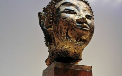 Sculpture (1) - Gold, Lacquer, Terracotta - Thailand - Ayutthaya