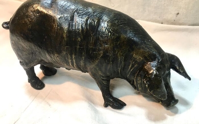 Sculpture, Pig sow (1) - Bronze (patinated) - Second half 20th century