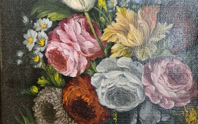 Scuola Spagnola del XIX secolo - Vaso con fiori