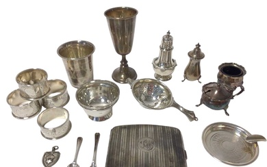 Selection of miscellaneous Victorian and later silver
