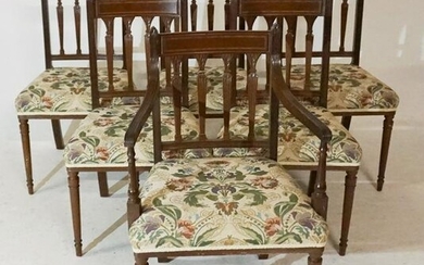 Set Federal Style Carved Mahogany Dining Chairs