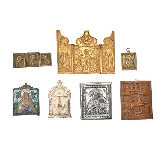 Seven Eastern Orthodox Items, Triptychs, etc.