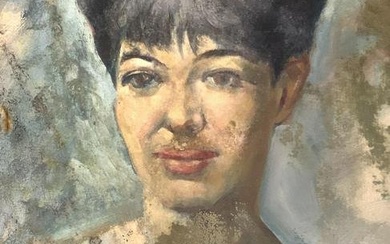 Signed Female Portrait Painting