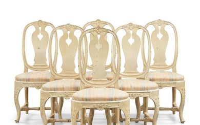 Six Swedish 1770's chairs.