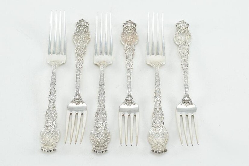 Six Wendell sterling silver Variant pattern set of