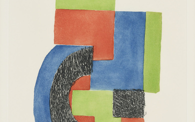 Sonia DELAUNAY (1885-1979), "Les Illuminations d’Arthur Rimbaud", gravure et pochoir, signé et numéroté IX/XX au crayon, imprimé par l