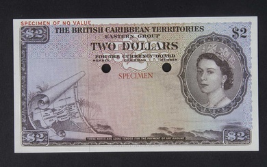 Specimen Bank Note: British Caribbean Territories specimen $2