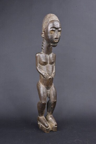 Statue - Wood - "blolo bian" époux de l'au-delà - Baoulé - Côte d'Ivoire
