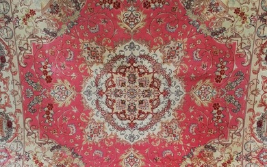 Tabriz 60 raj extra fine, silk blend, Persian - Carpet - 200 cm - 200 cm