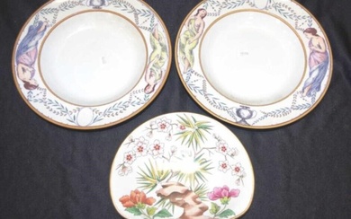 Three antique Wedgwood creamware shallow bowls