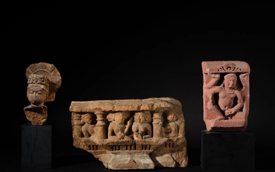 Three stone carvings, India, 10th - 12th century