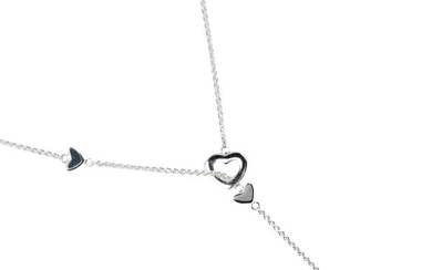 Tiffany TIFFANY&Co. Heart Lariat Necklace 925 Silver Approx. 8.5g I112223056