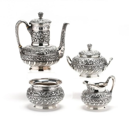 Tiffany & Co. Antique RepoussÃ© Sterling Silver Coffee