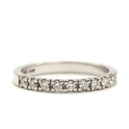 SOLD. Toftegaard: Diamond eternity ring set with three brilliant-cut diamonds totalling 0.27 ct., mounted in...