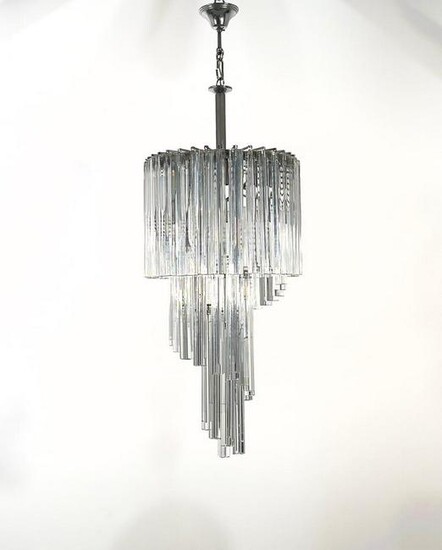 Triedro from Venini Ceiling Lamp, 1950s