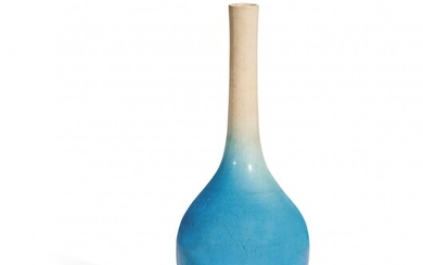 Turquoise glazed porcelain bottle vase China, Kangxi reign