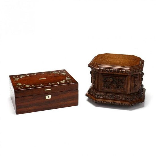 Two Antique Valuables Boxes