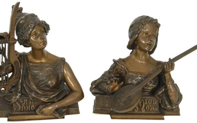 Two Bronze Sculptures of Woman